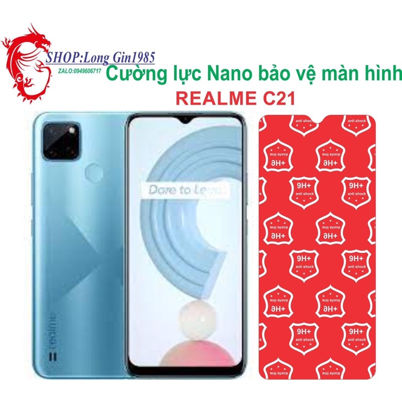 Realme C21 Cường lực Nano chống va đập chống trầy xước tốt