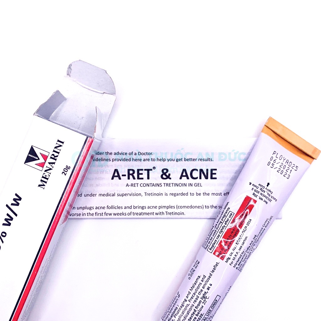 Tretinoin Gel USP Aret Menarini Gel Giảm Mụn Trứng Cá Gel Giảm Mụn - Nhà thuốc An Đức