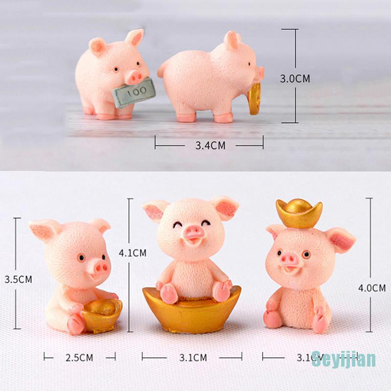 Mô hình chú heo thần tài trang trí tiểu cảnh sân vườn