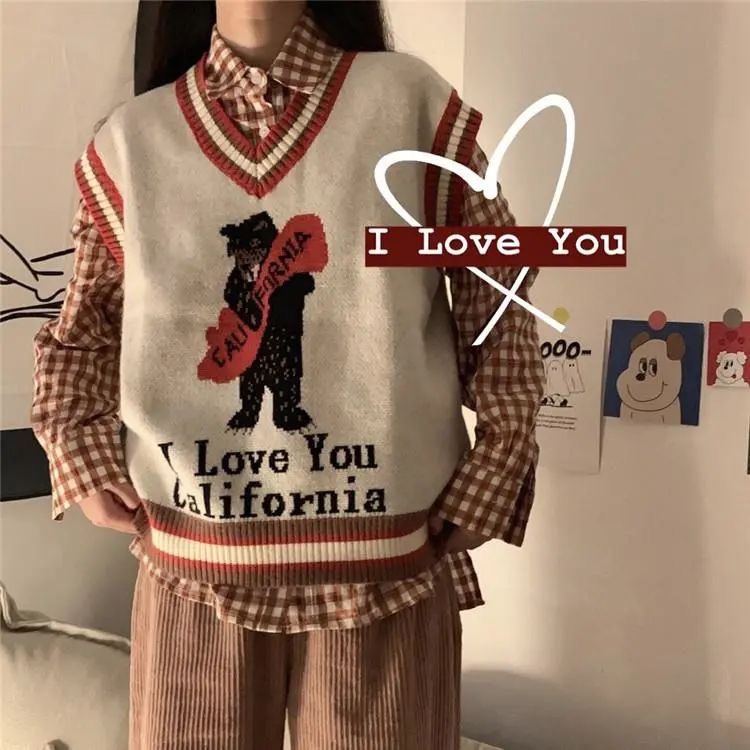 Áo Gile len Thời Trang, Áo len gile Nữ Hàn Quốc Phong Cách Dễ Thương Hàng Chuẩn Quảng Châu | BigBuy360 - bigbuy360.vn