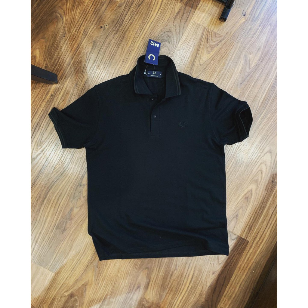 Polo Fred Perry nam cộc tay cổ kẻ viềN