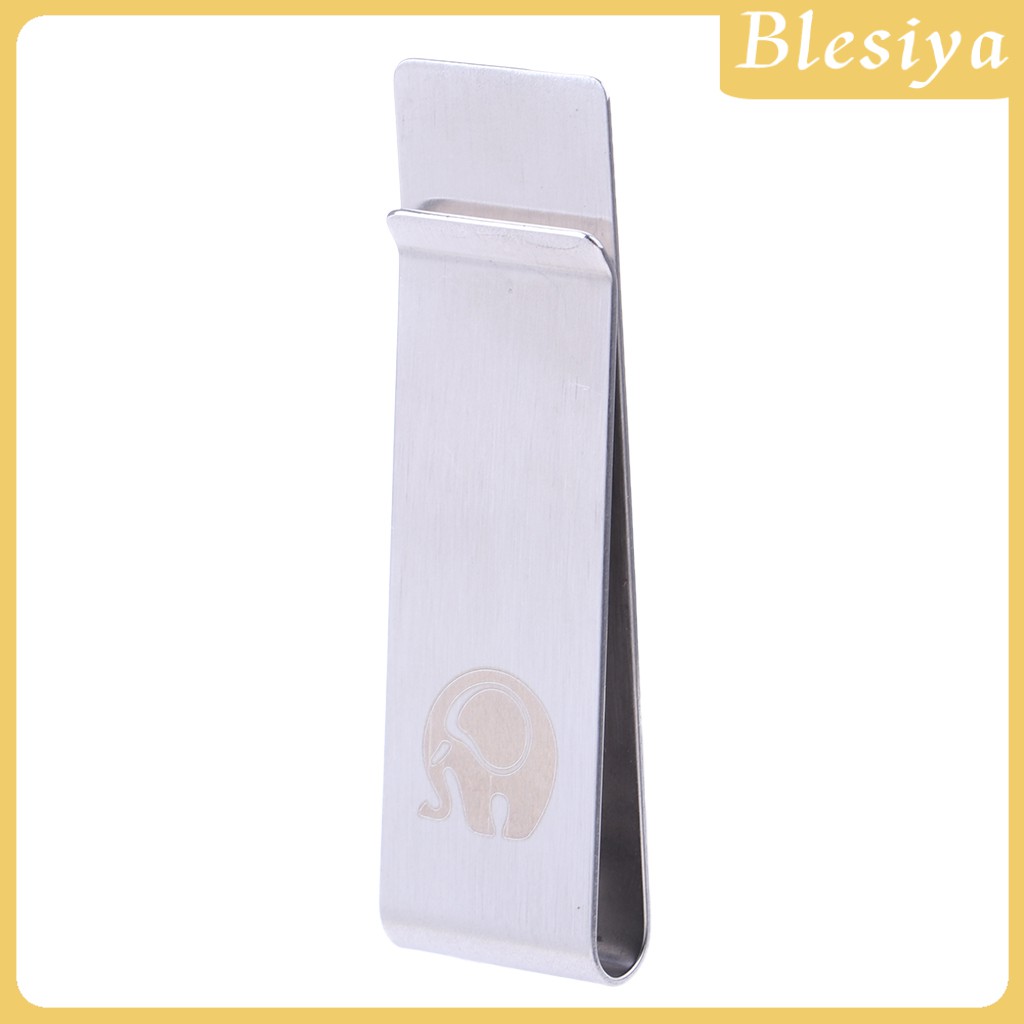 [BLESIYA] Stainless Steel Slim Money Clip Purse Wallet Credit Card ID Cash Holder Mens