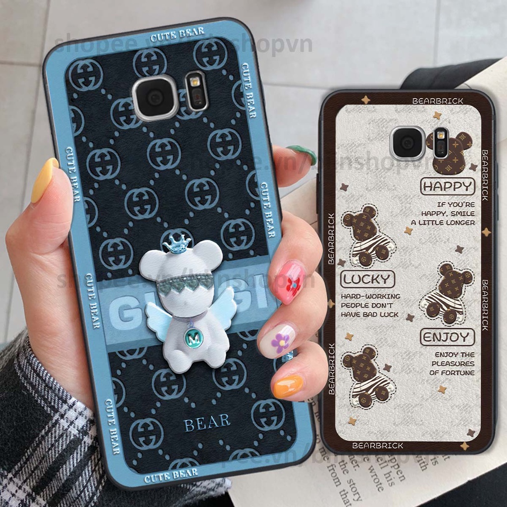 Ốp Samsung S6 / S6 EDGE / S7 / S7 EDGE hình gấu bear brick đẹp độc lạ, thời trang, cá tính