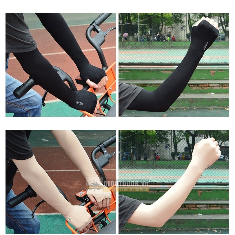 Găng Tay Dài Chống Nắng Co Dãn Thâm Hút Mồ Hôi