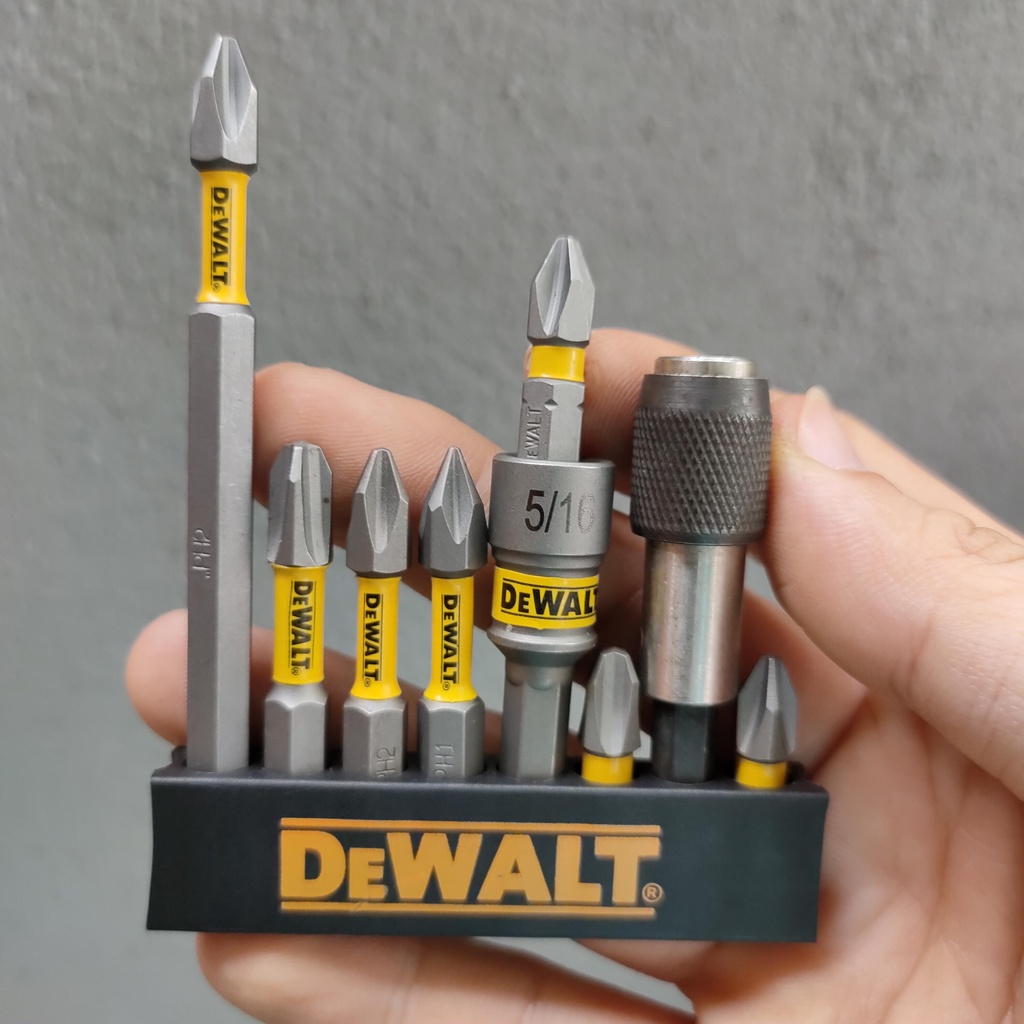 COMBO MŨI VÍT DEWALT XÁM VÀNG - ĐẦU NỐI VÍT - CHÍNH HÃNG