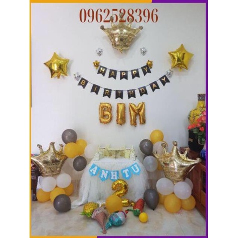 BỘ Khăn Quây Bàn Trang Trí Sinh Nhật ( Đã tết và may sẵn)