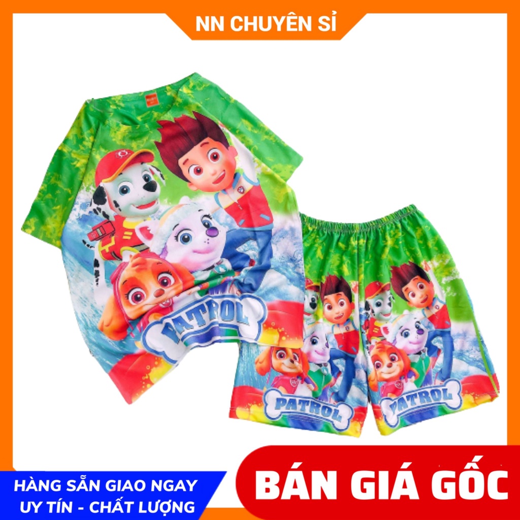 Đồ bộ trẻ em đến 35kg vải thun mềm mịn mát hoạt hình bò sữa doremon kitty cho bé gái bé trai mặc nhà DBRBD SIZE 4 ĐẾN S