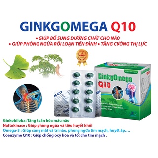 Hoạt Huyết Dưỡng Não Ginkgomega Q10 - Giúp Bổ Sung Dưỡng Chất Cho Não - Ginkgo Omega Q10 - Hộp 100 Viên