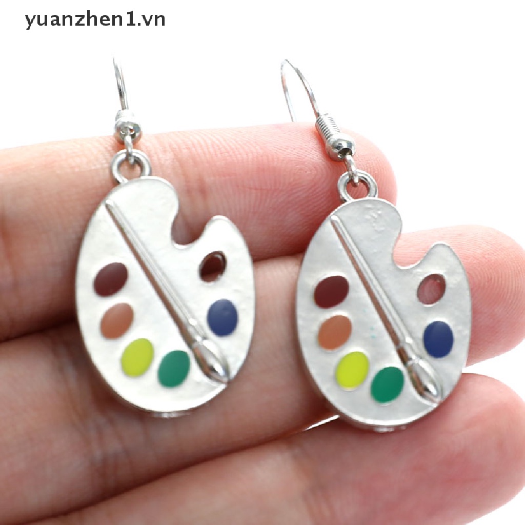 Khuyên tai mặt dây hình bảng màu thích hợp làm quà tặng cho nữ