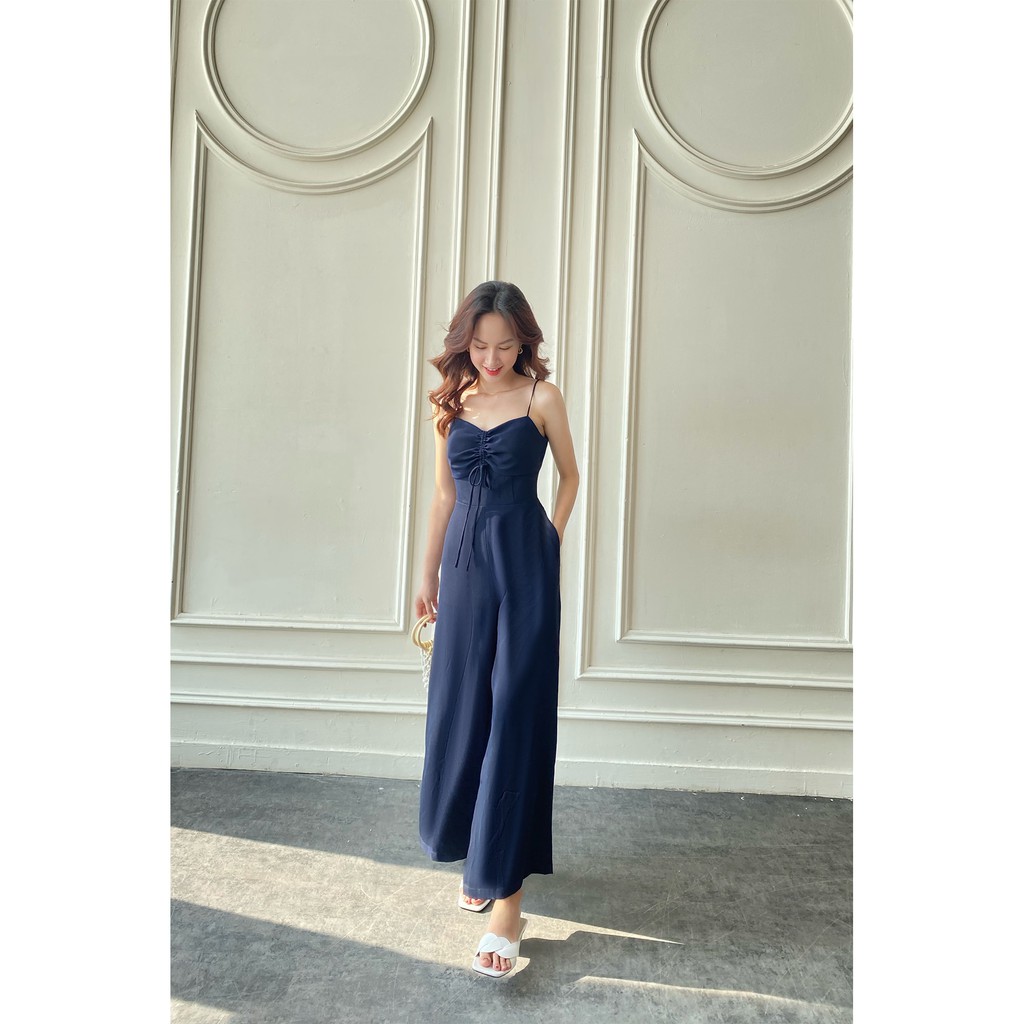 OLV - Ruched Chest Jumpsuit