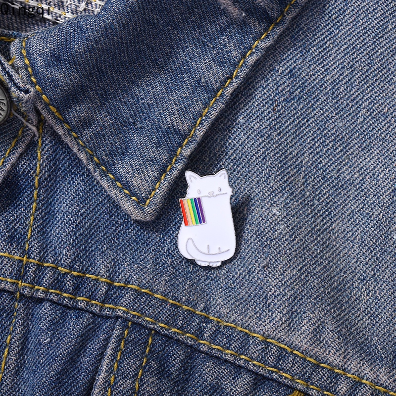 Ghim cài áo Miss Zoe chủ đề mèo hoạt hình dễ thương