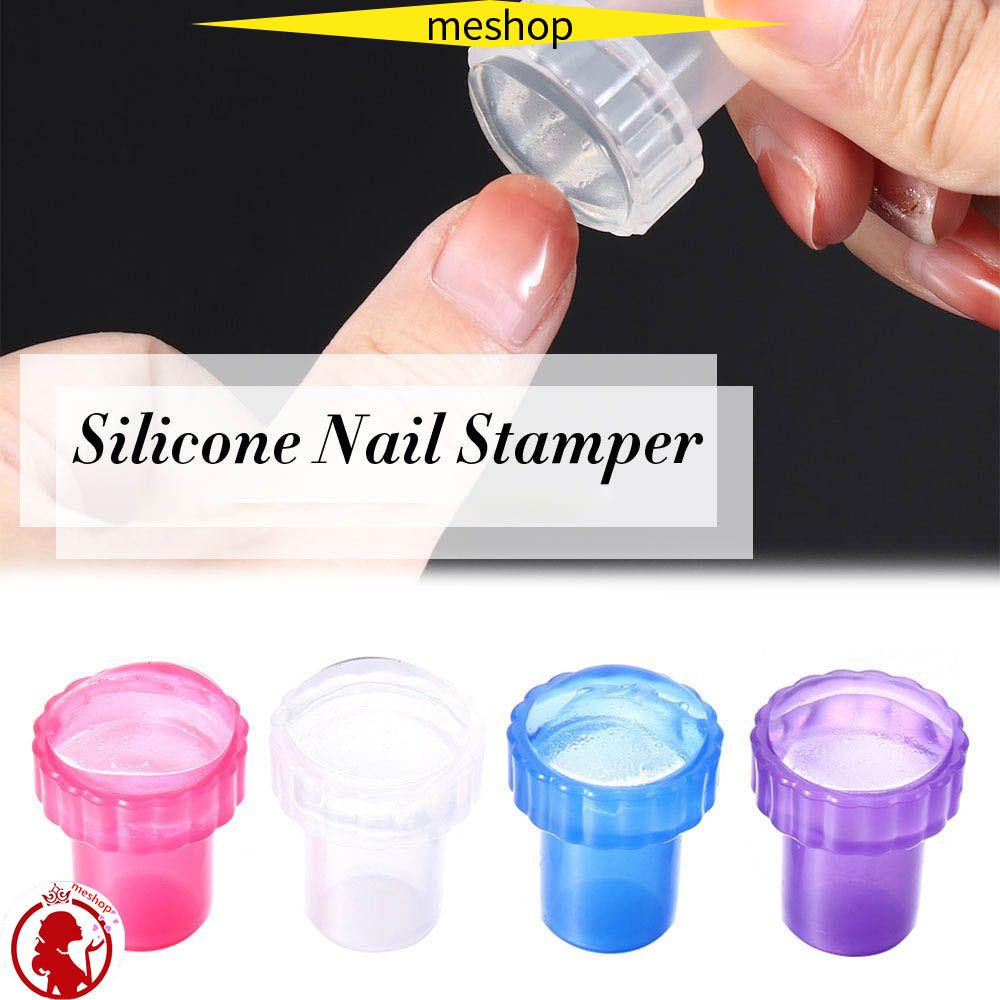 Set 3 Khuôn In Họa Tiết Trang Trí Móng Nghệ Thuật Bằng Silicone Trong Suốt ME