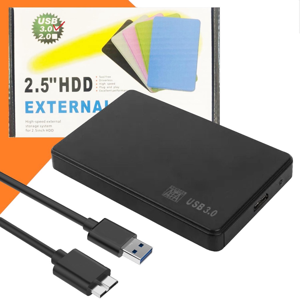 HỘP ĐỰNG Ổ CỨNG HDD,SSD 2.5 (CHUẨN 3.0 ) MÀU ĐEN