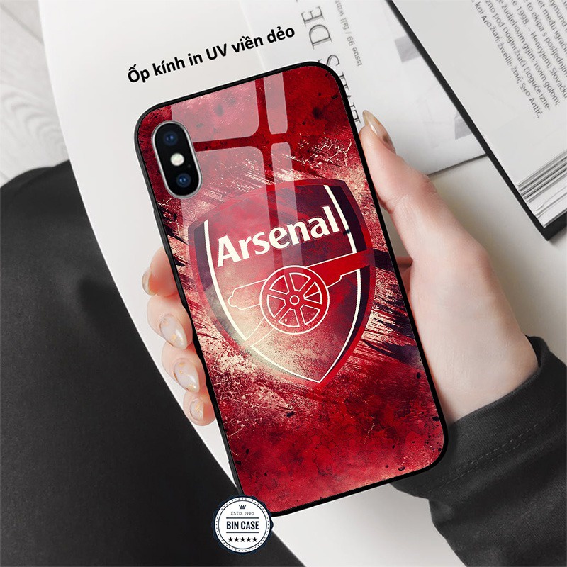 ⚽Ốp Điện Thoại iPhone Logo Arsenal ⚽Ốp Màu Đỏ Thiết Kế Đẹp iphone 13 12 11 Pro Max 6s 6 7 8 Plus X Xr Xs Max BONGDA101