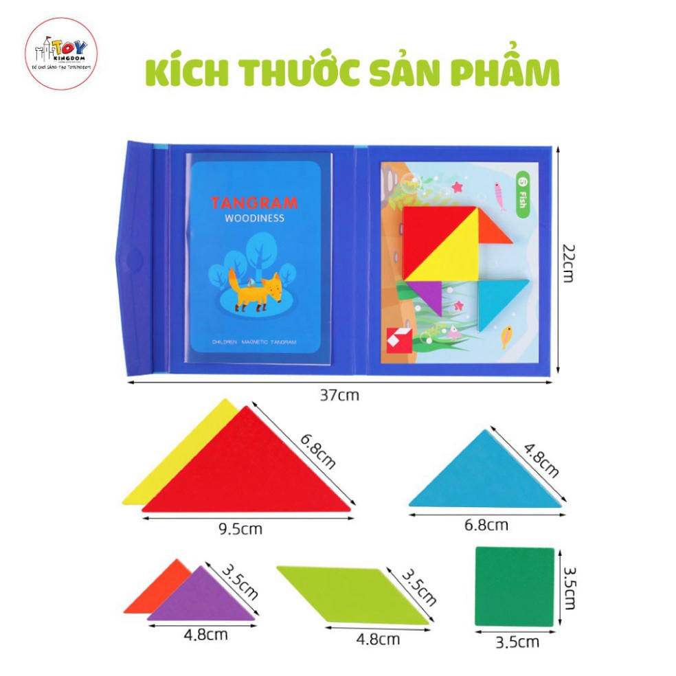 Đồ Chơi Xếp Hình Tangram Có Kèm Sách Từ Tính Rèn Luyện Tư Duy Sáng Tạo