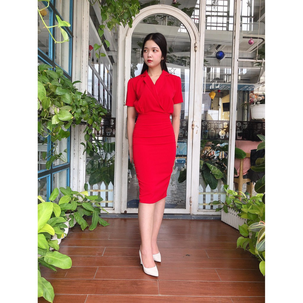 Đầm Ôm Cổ Vest S&amp;M Hàng Xịn, Giá Rẻ Hấp Dẫn - GR0010
