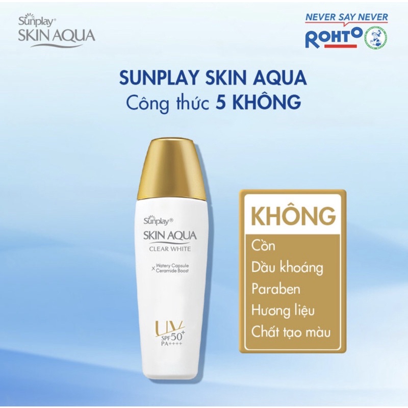 Sữa chống nắng Skin Aqua nắp vàng Clear White 25g