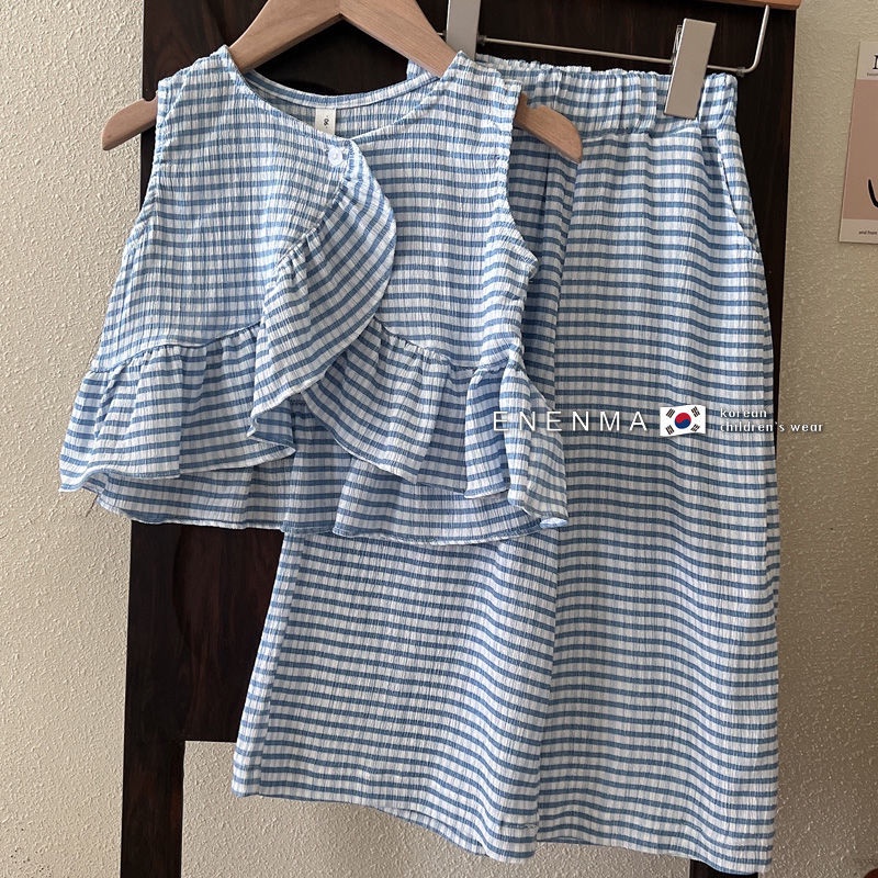 Set Áo Thun Ngắn Tay Và Chân Váy Phong Cách Hàn Quốc Dành Cho Bé Gái