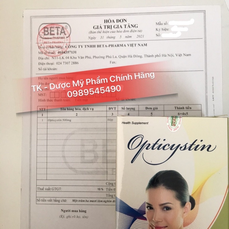 OPTICYSTIN GIẢM RỤNG TÓC , CHẮC MÓNG , ĐẸP DA