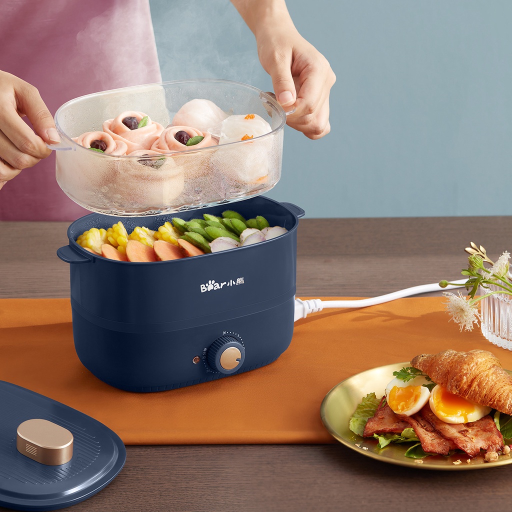 Nồi Hấp Mini Trứng Rau Củ Quả Hai Tầng Bear Chính Hãng ZDQ-B06G1 [CMART GIA DỤNG TIỆN ÍCH]