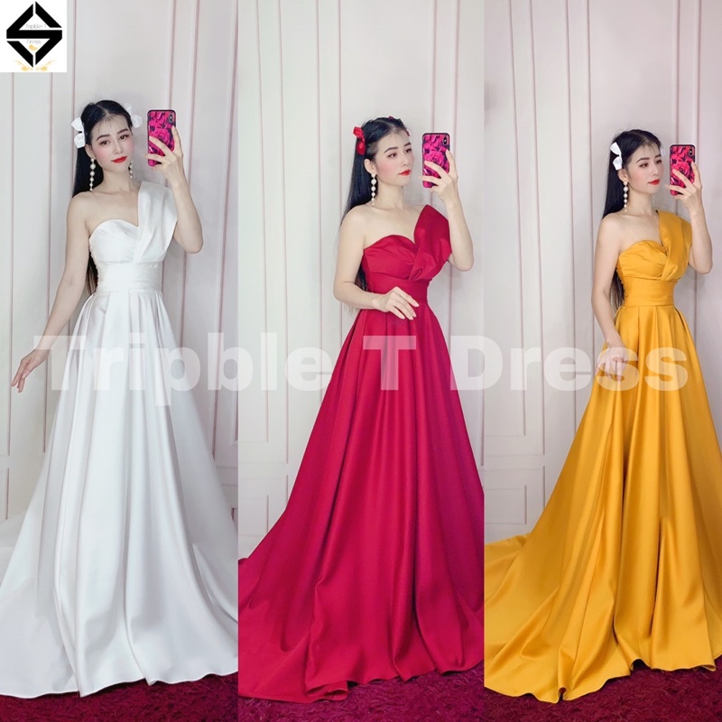 Đầm maxi mặc cưới đi bạn nhẹ nhàng TRIPBLE T DRESS - size S/M/L - MS213Y
