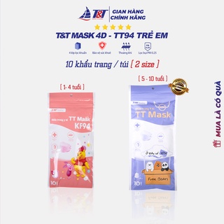 100 Chiếc Khẩu trang cho bé KF94 4D TT MASK hoạ tiết 4 lớp kháng khuẩn lọc bụi PM 2.5 - Chính hãng DNTN Trịnh Chung