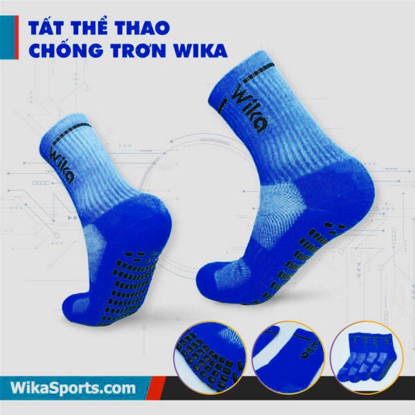 Vớ chống trơn đá banh, tất chống trượt bóng đá thương hiệu Wika dành cho các môn thể thao, bóng đá, không hôi chân.