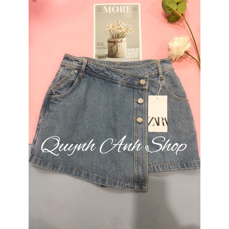 [ORDER-ẢNH THẬT] Quần shorts Zara jeans giả váy xuất xịn