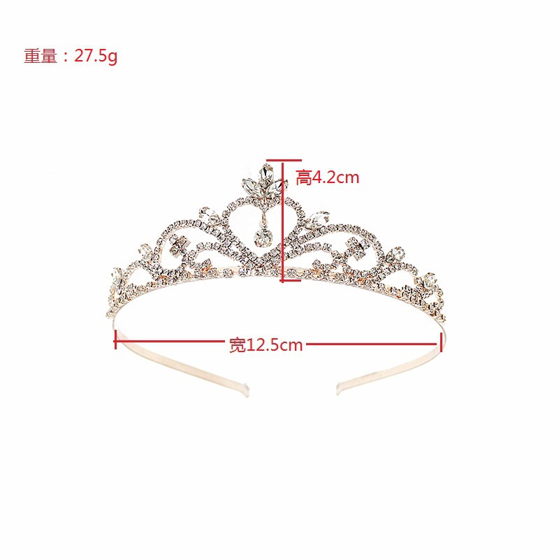 Mới Vương Miện Công Chúa Aisha Đính Đá Mạ Vàng Thời Trang Cho Cô Dâu