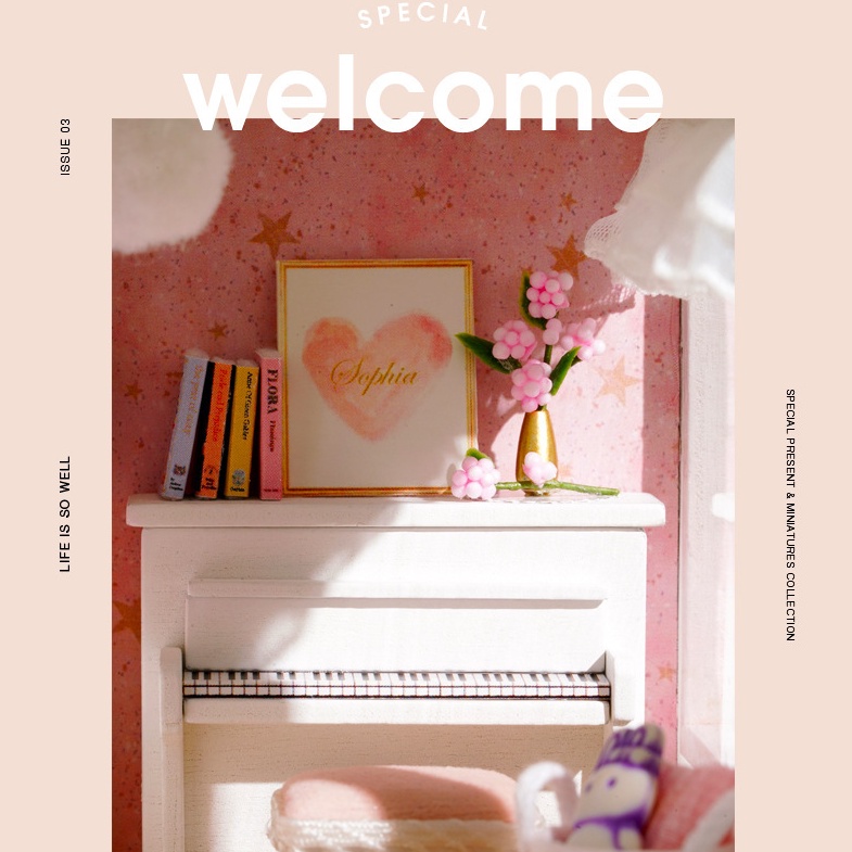 Bộ đồ chơi lắp ráp mô hình nhà búp bê DIY Doll House Miniature- HAVE A NICE DAY A-077-B