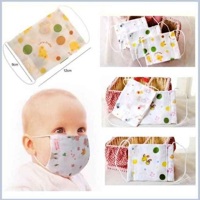 1 cái Khẩu trang vải xô xuất Nhật cho Bé trai và gái - 20 cái giá siêu rẻ