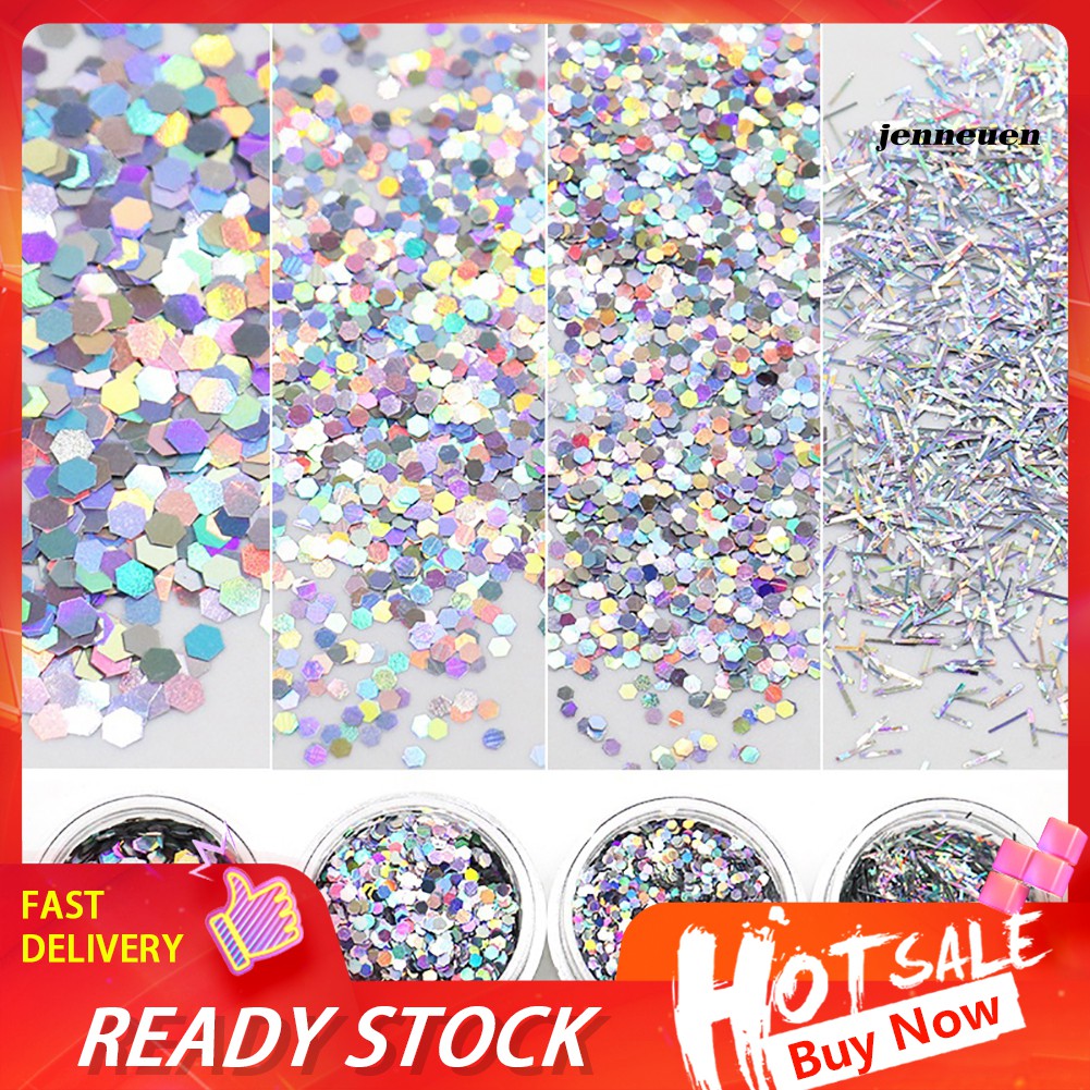 [Hàng mới về] Set 4 Hộp Sequin Lấp Lánh Trang Trí Móng DIY
