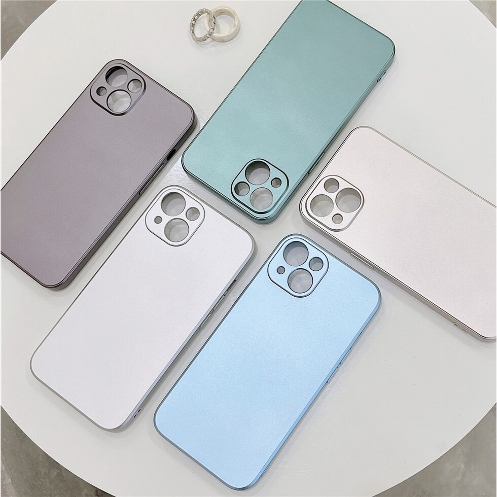 Ốp Điện Thoại Dẻo Màu Xanh/ Bạc/ Vàng Sang Trọng Thời Trang Cho iPhone 13 12 Mini 11 Pro XS Max XR X 7 8 Plus SE 2020