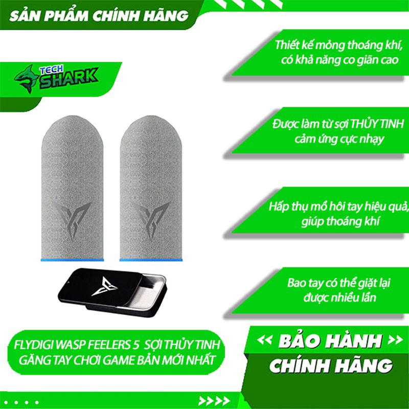 Găng tay chơi game Flydigi Wasp Feelers 5 thế hệ mới - Chơi game PUBG, Liên minh, chống mồ hôi, cực nhạy, không xù vải