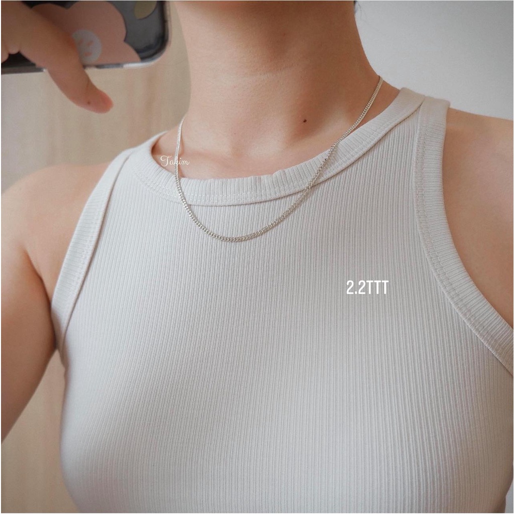 Dây chuyền xích bạc nguyên chất cho nữ