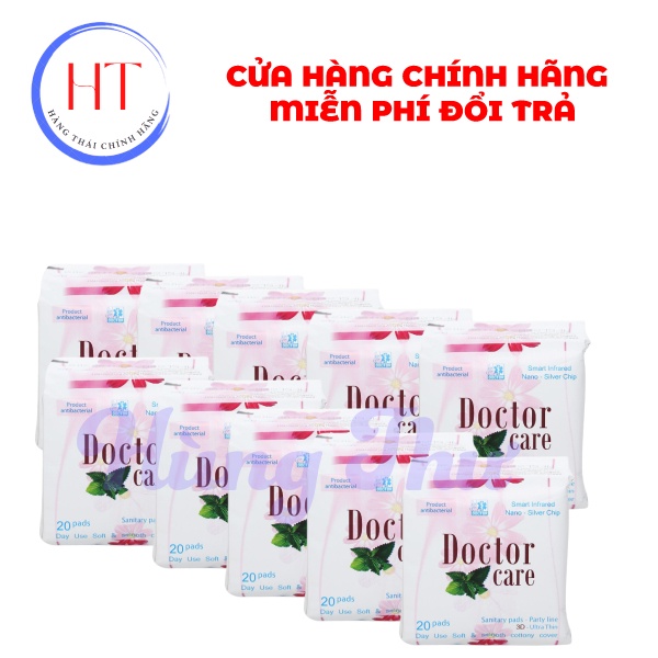 10 gói băng vệ sinh thảo dược Doctor care hàng ngày 20 miếng mát lạnh