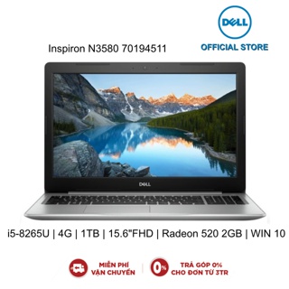 Laptop dell inspiron n3580 70194511 i5-8265u | 4g | 1tb|15.6"fhd|radeon 520 2gb|win 10