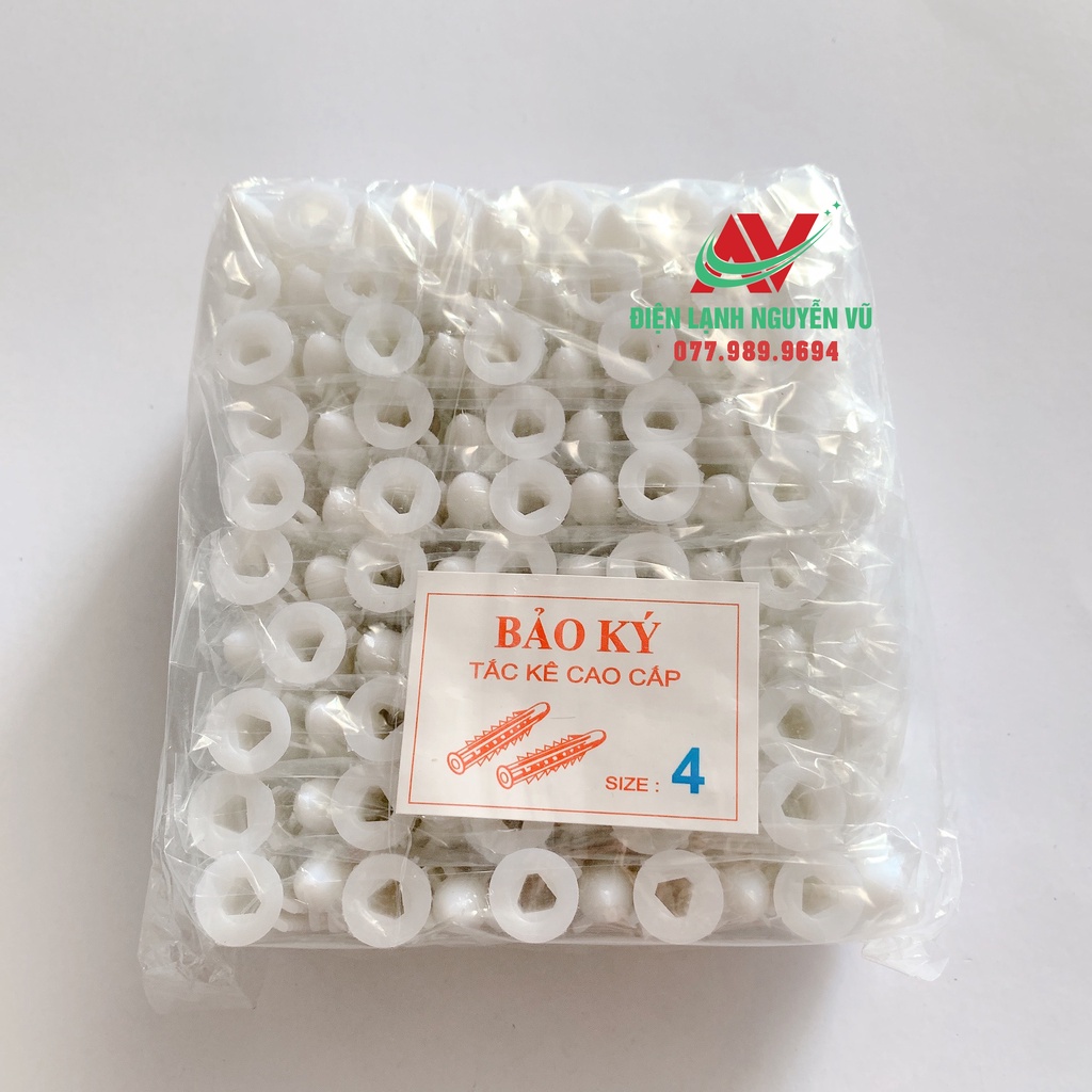 Tắc kê nhựa bảo ký 3, 4, 5, 6