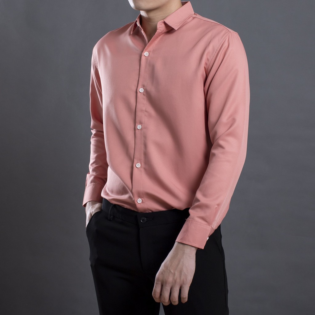 Áo sơ mi trơn tay dài nam LADOS - 1523 , chất lụa không nhăn, mềm mát, thấm hút mồ hôi | BigBuy360 - bigbuy360.vn