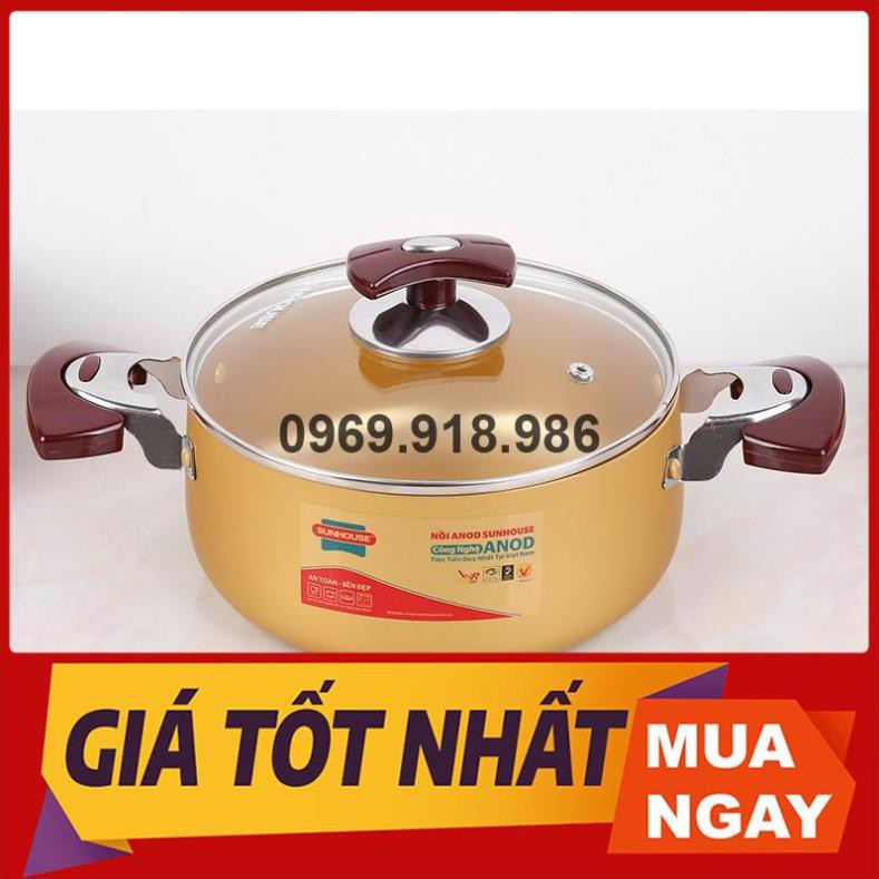 💟 Bộ 3 Nồi Nhôm Vung Kính Anod Sunhouse SH6634 Đẹp Cao Cấp Giá Gốc Sỉ Rẻ 🍯 Tổng Kho Gia Dụng Vũng Tàu 🍯