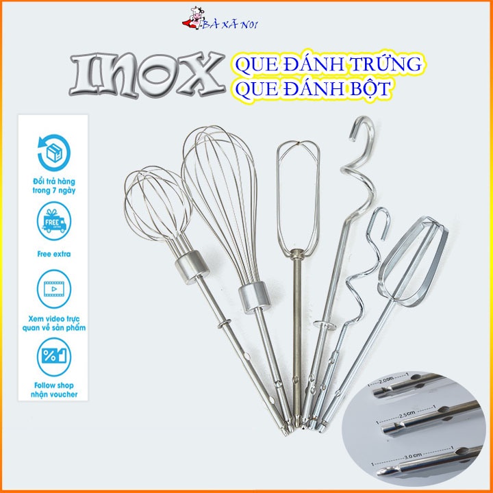 QUE ĐÁNH TRỨNG INOX 304 DÙNG CHO DÒNG MÁY CAO CẤP