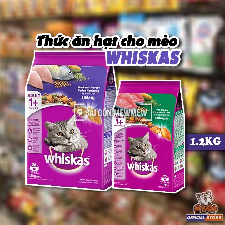 Hạt mèo lớn WHISKAS 1.2KG