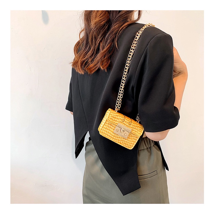 Túi đeo chéo JASMIN NOIR giả da cá sấu thời trang cho nữ