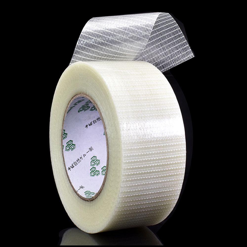 Rebuy1 grid fiber tape đồ dùng văn phòng super strong single-sided wear-resistant mesh tape băng sợi thủy tinh