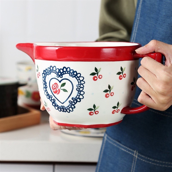 Bát sứ trộn họa tiết Cherry xinh xắn decor siêu đẹp