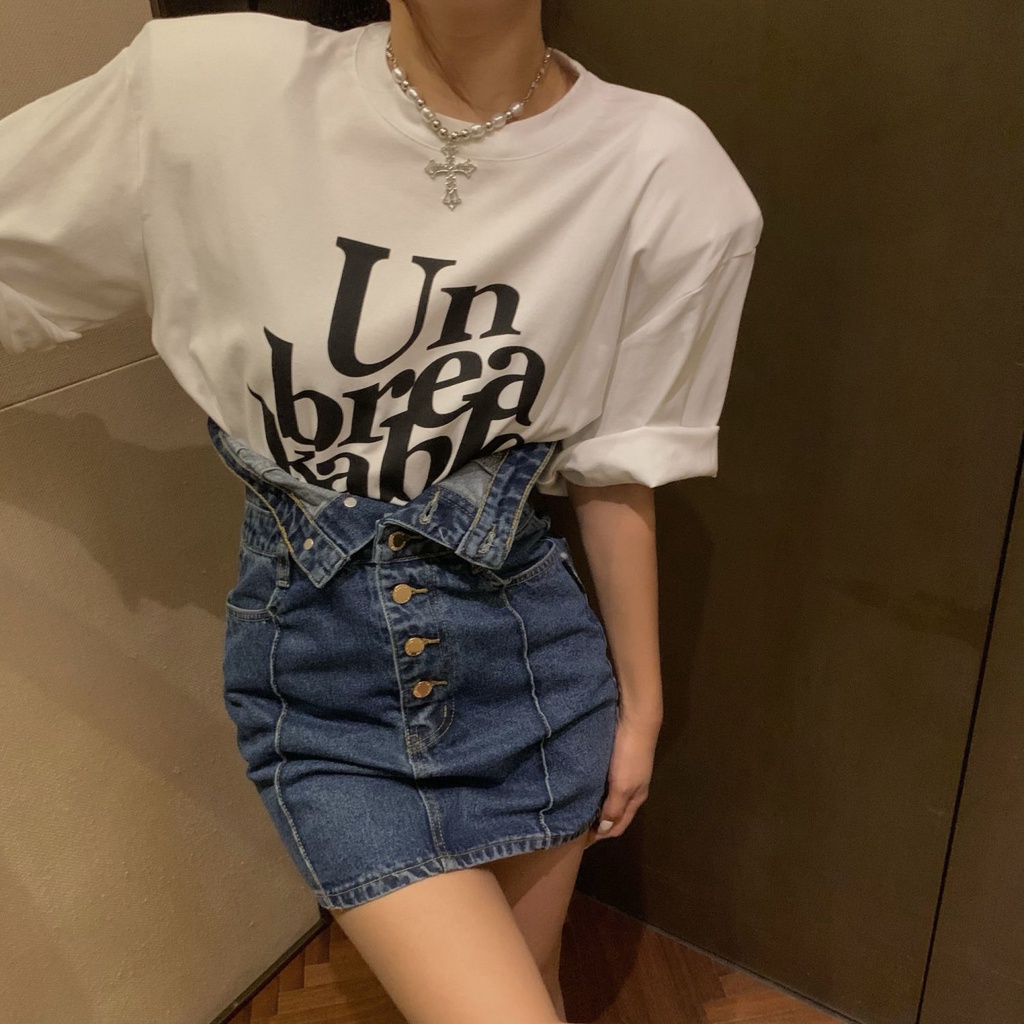 Jiashucheng Chân Váy Jean Ngắn Lưng Cao Dáng Ôm Phong Cách Retro Thời Trang Mùa Hè Cho Nữ