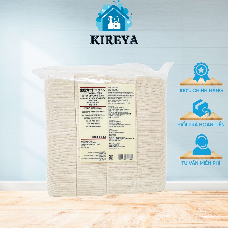 Bông Tẩy Trang MUJI Hữu Cơ Nhật Bản | Tẩy Trang MUJI Organic Cotton (Nhiều Loại)