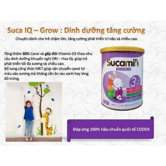 Sữa SUCAMILK IQ-GROW 900g_ Dinh Dưỡng Cho Bé