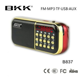 Loa thẻ nhớ nghe pháp bkk b837/ cr-25a xài 1 pin - bảo hành 3 tháng