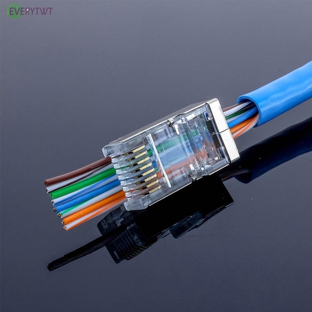 Set 50 Đầu Nối Dây Cáp Mạng Rj45 Cat5E Cat6